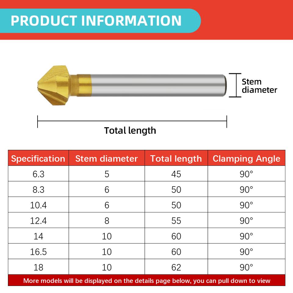 High-Speed Steel Chamfering Cutters Single-Edge & Three-Edge for Metal Inner Hole Deburring And Chamfering Tool