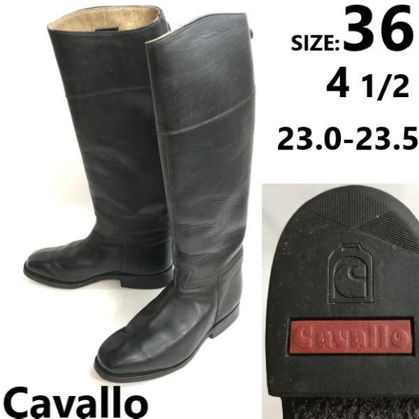 

Cavallo Leather Riding Long Boots Black Size 36 23.023.5cm