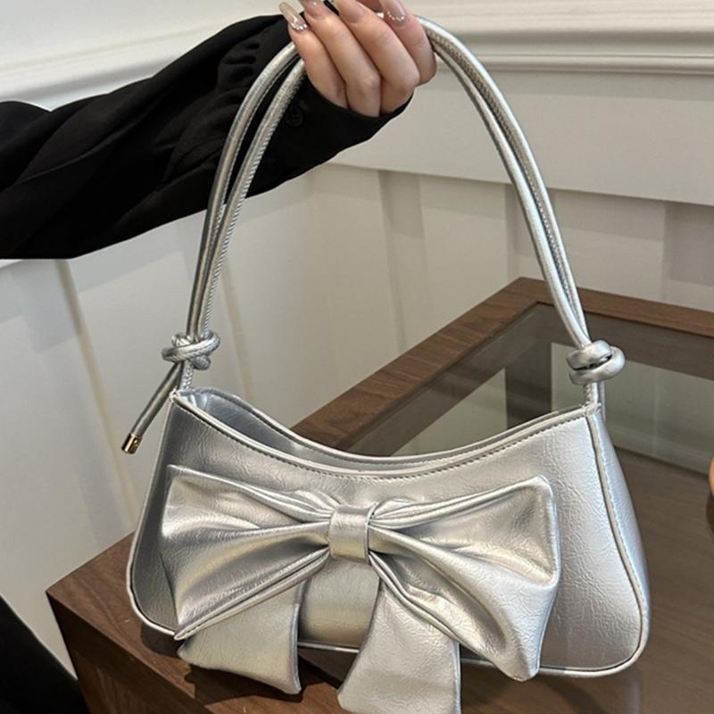Bowknot Purses for Women Small Crossbody Bags Pu Leather Shoulder Bags Hoboes Handbag with Adjustable Strap