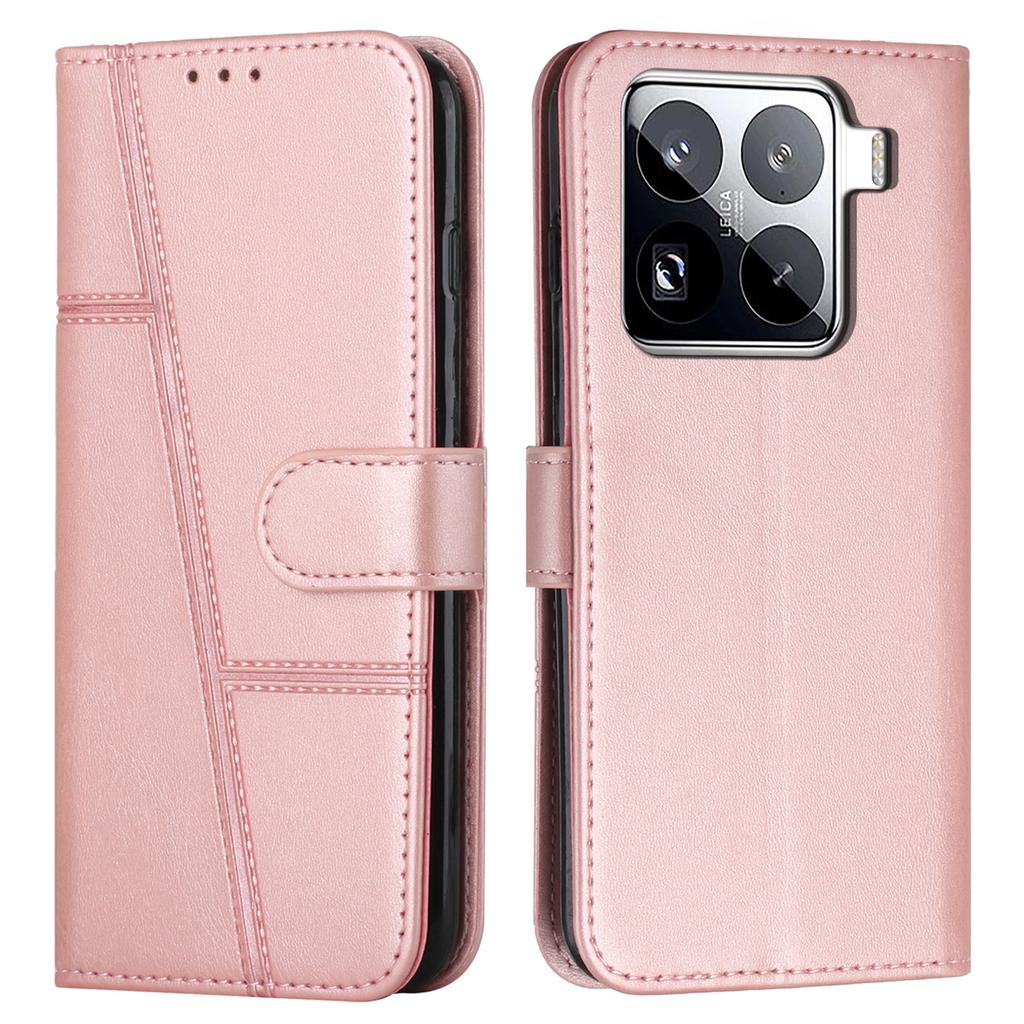 Etui z podstawką typu flip ze skóry ochronnej na telefon Xiaomi 15 Pro
