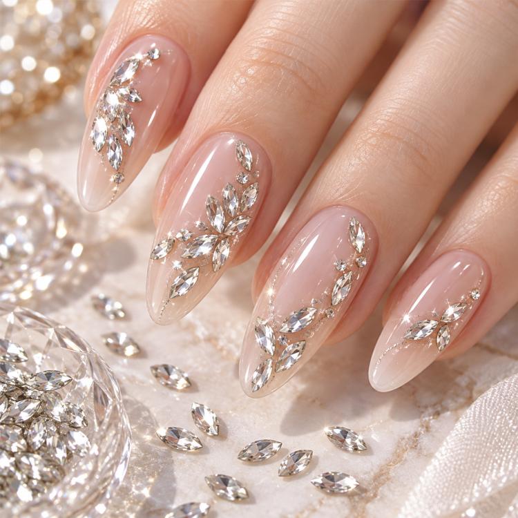 1440 PCS / Set Mini Flat Bottom Sparkling Diamond Nail Jewelry Set