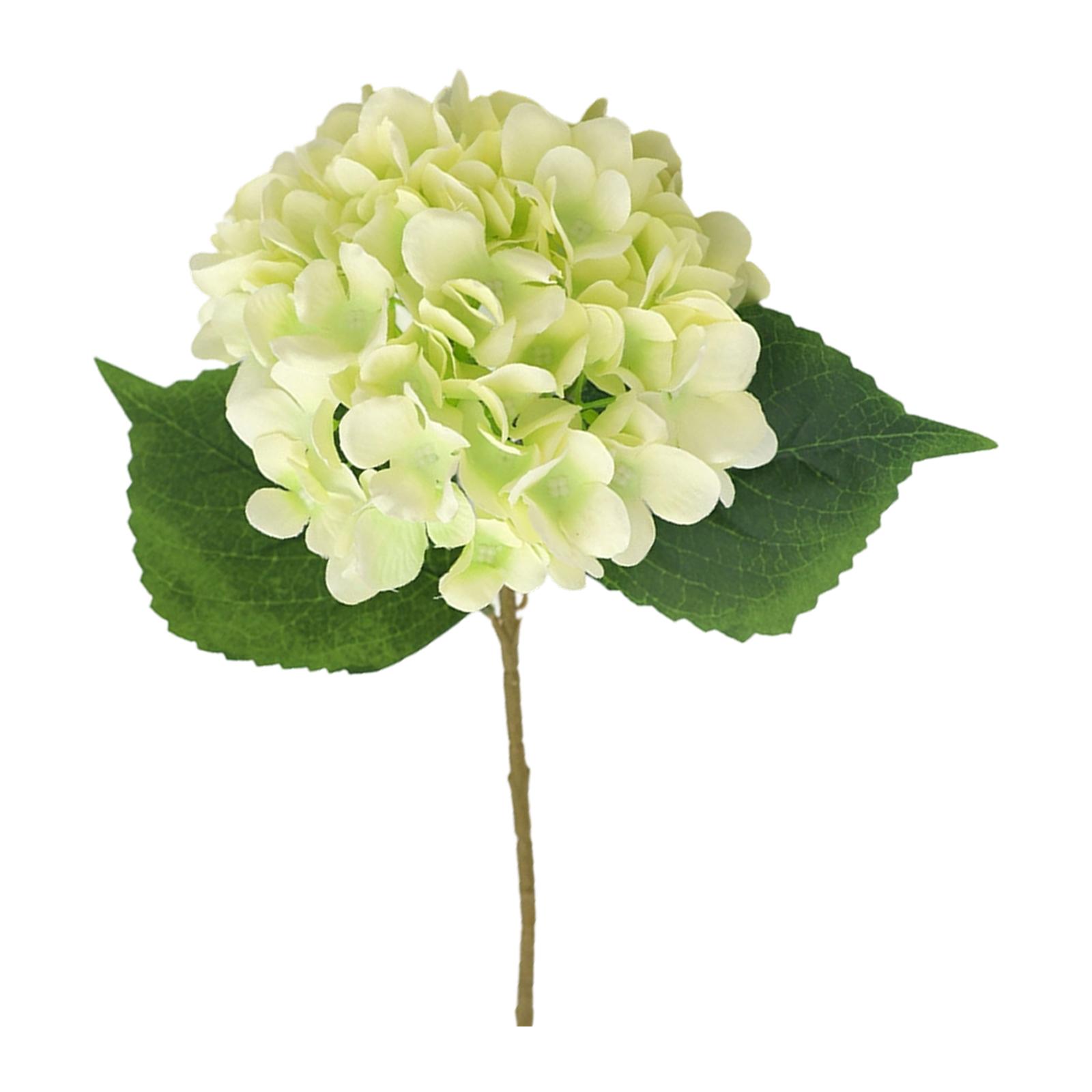 

Artificial Hydrangea Flower Stem Realistic Silk Faux Decorative Floral Arrangement for Home Office Wedding Party DIY Craft One Size
