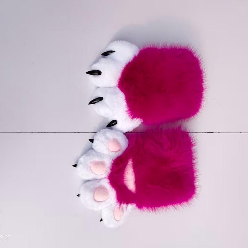 Animal claws, squeaking, furry claws with nails, gloves COS cat claws cute plush finished props