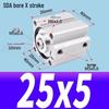 SDA Mini Pneumatic Cylinder, High Thrust, Thin Type, Bore Sizes 20/25/32/40/50