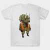 Men Black Print T-shirt Triceratough No-Cut Transfer Paper Print Cotton Tshirt