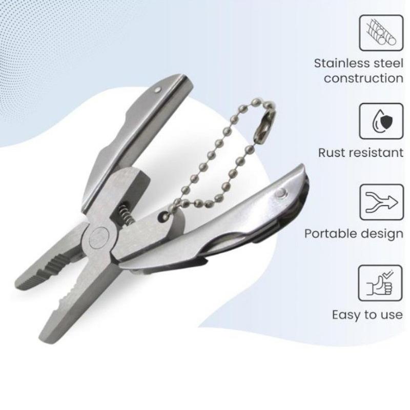 Multifunction Folding Pliers Camping Screwdriver Portable Kit Mini Turtle Back Keychain Tool Multi-Tool Pliers Outdoor Product