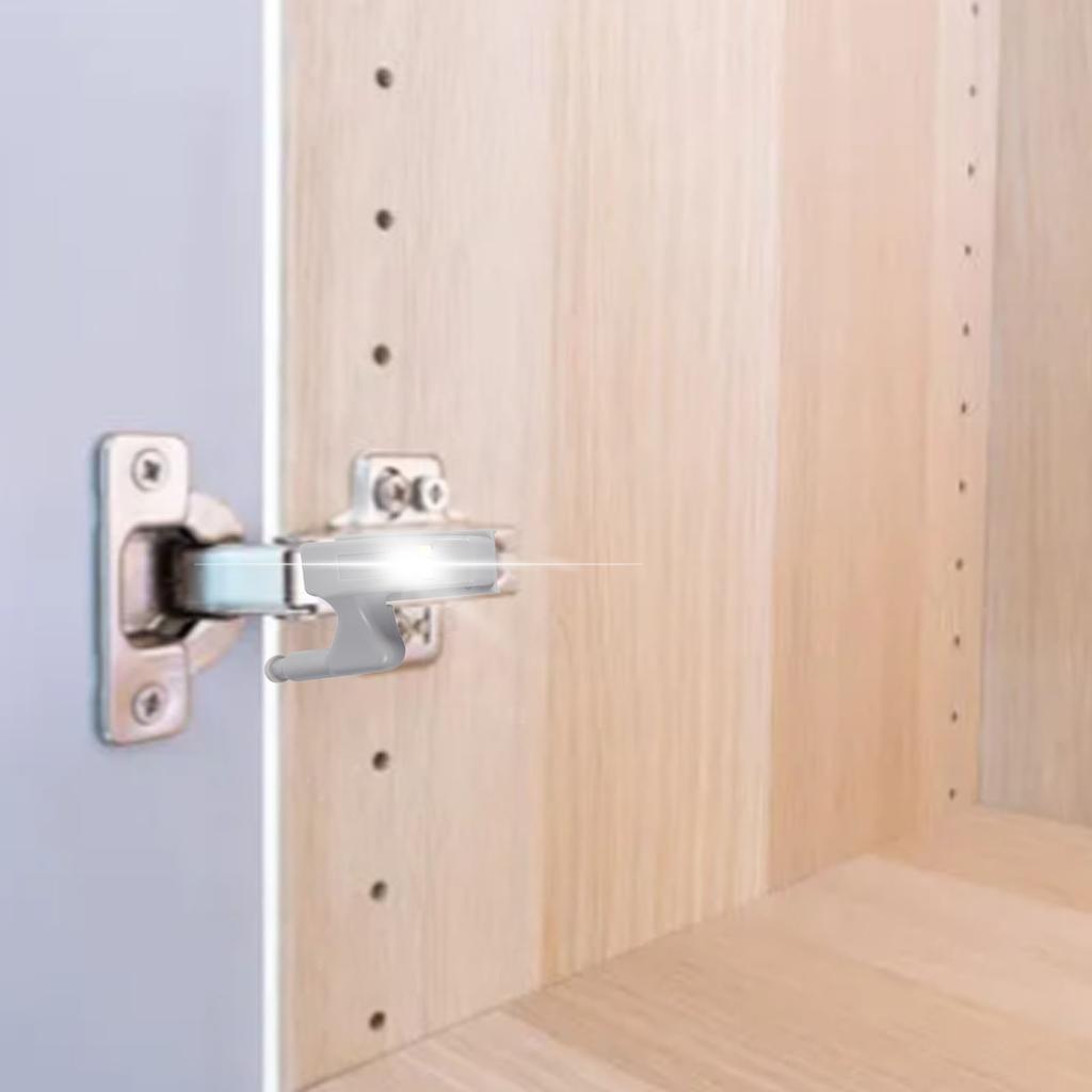 10Pcs Schrank Schrank Schrank Kleiderschrank LED Scharnier Licht Home Küche (Warmweiß)