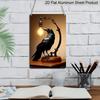 2D Flat 1pc Retro Crow and Black Metal Sign, A 12 By 8 Inch Metal Crow Art Decoration Plaque, Ideal for Home and Office, Modern Interior Design