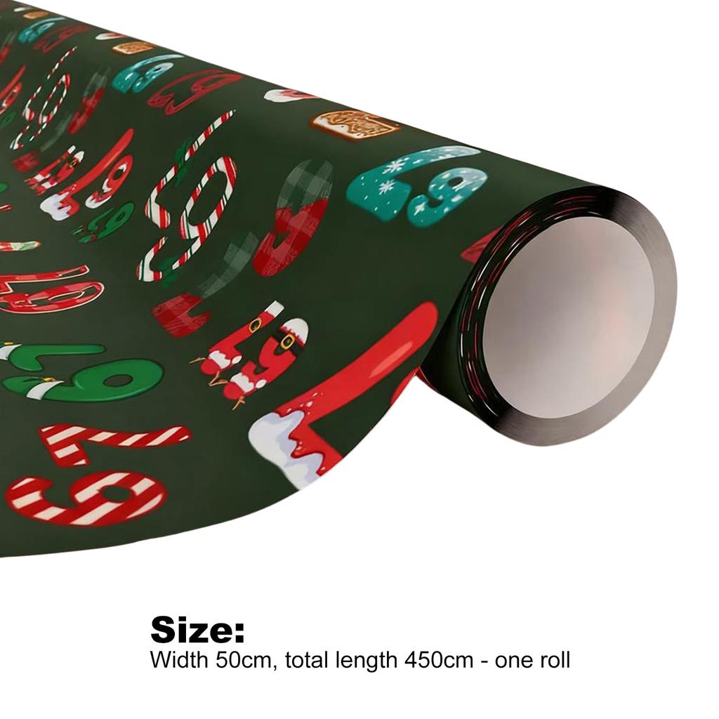 240cm/180cm/90cmx50cm Christmas Wrapping Paper Roll 67 Edition Funny Wrapping Paper Holiday Gift Wrap for Friends and Coworkers