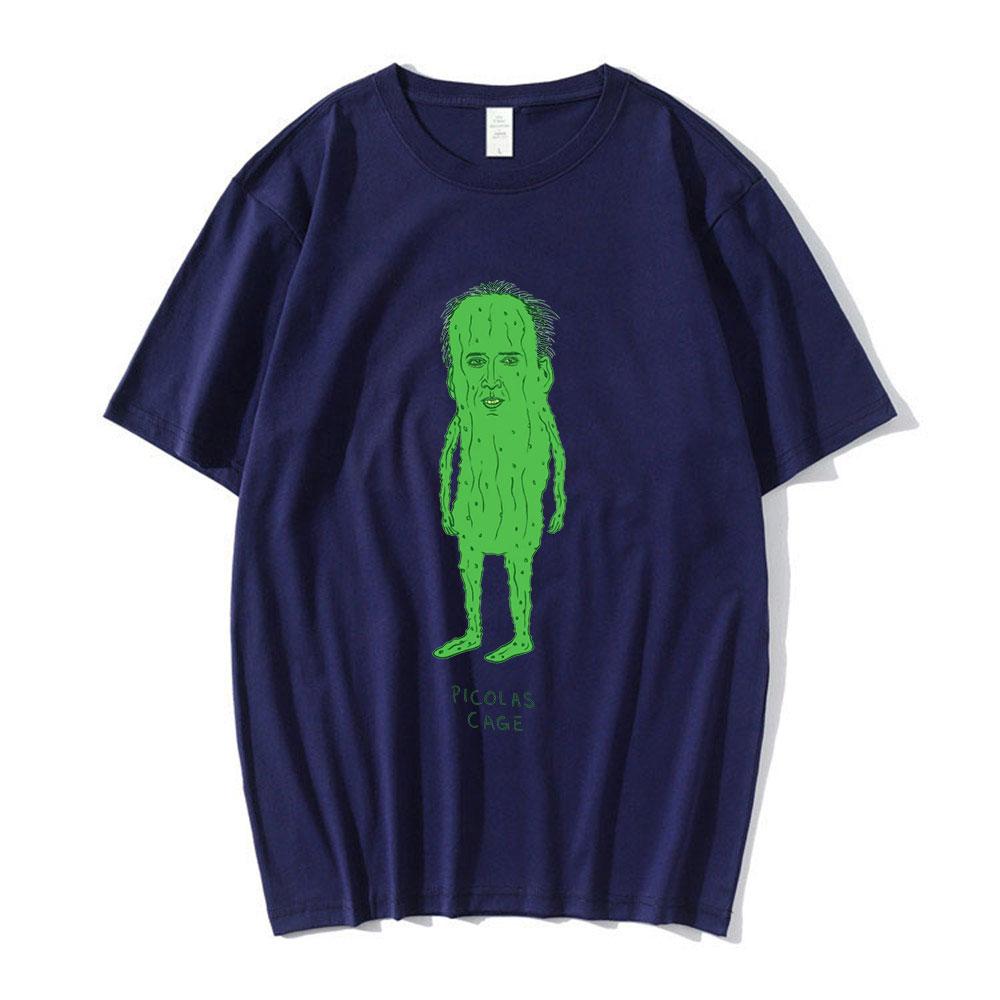 Picolas Cage T Shirt Unisexs Nicolas Cage T Shirt Nicolas Cage Funny Weird Creepy Raising Arizona Green Pickles Valley T Shirts