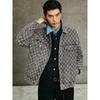 GXG Men's All-over Jacquard Washed Gray Denim Jacket