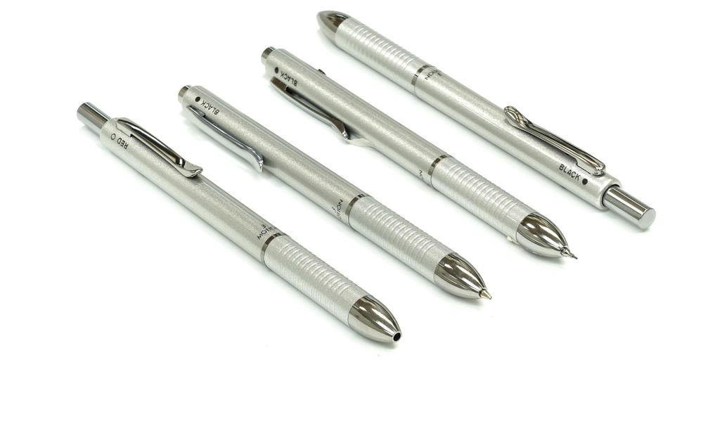 Made in Silver Premium Japan, 3-Mecha Knock-Style Multi-Function Pen, Boxed, K7-3MS-1