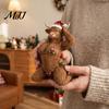 Funny Holiday Table Decor Christmas Highland Cow Figurine, Sexy Statue with Santa Hat Durable Resin Art & Xmas Bikini, Creative Desktop Tabletop