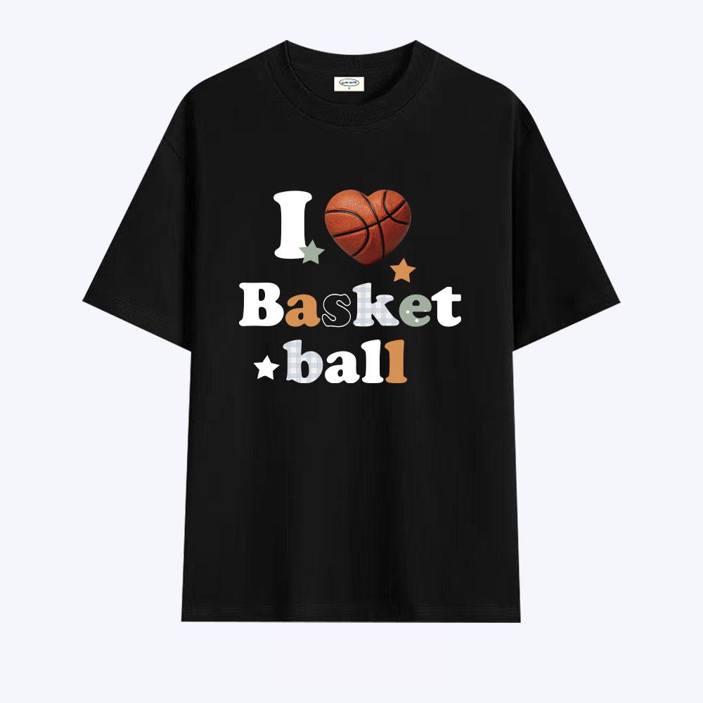 Wideusseom Love Format I Love Basketball T-Shirt (Type A)