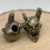 1Pc Broken Horn Demon Head Brass Knife Beads EDC Outdoor DIY Bracelets Accessories Umbrella Rope Woven Lanyard Pendants