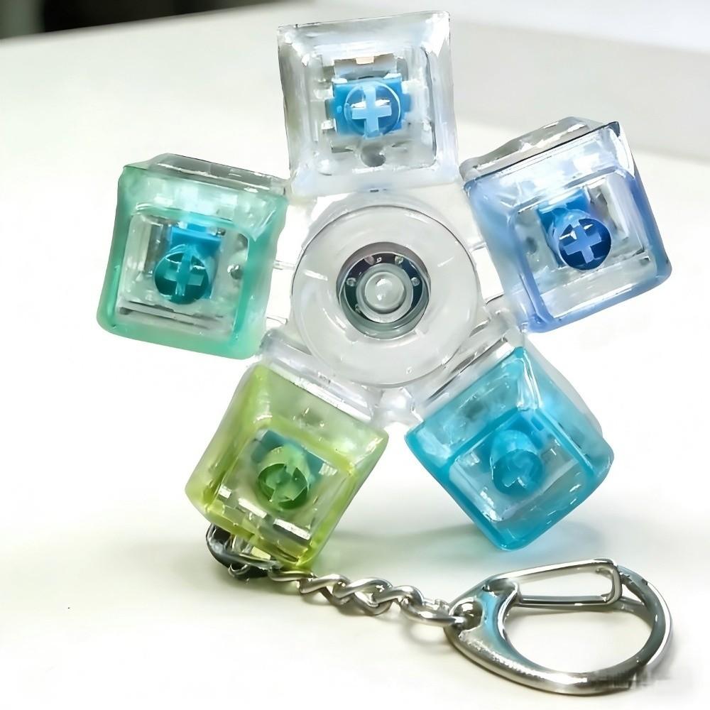 5-Button Stress Relief Keychain 9-Button Flash Pinch Toy New Luminous Keyboard Toy  Stress Relief