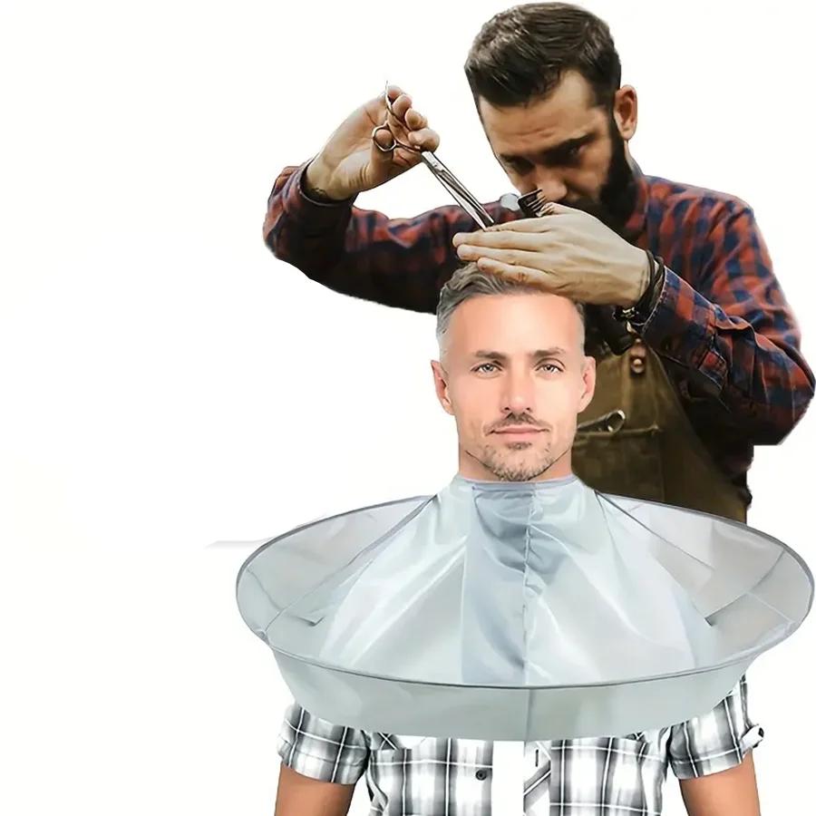 Hair Cutting Cloak Umbrella Design Cover, Suitable for Salon Barber Cutting Cloak Wrap, Foldable Waterproof and Portable