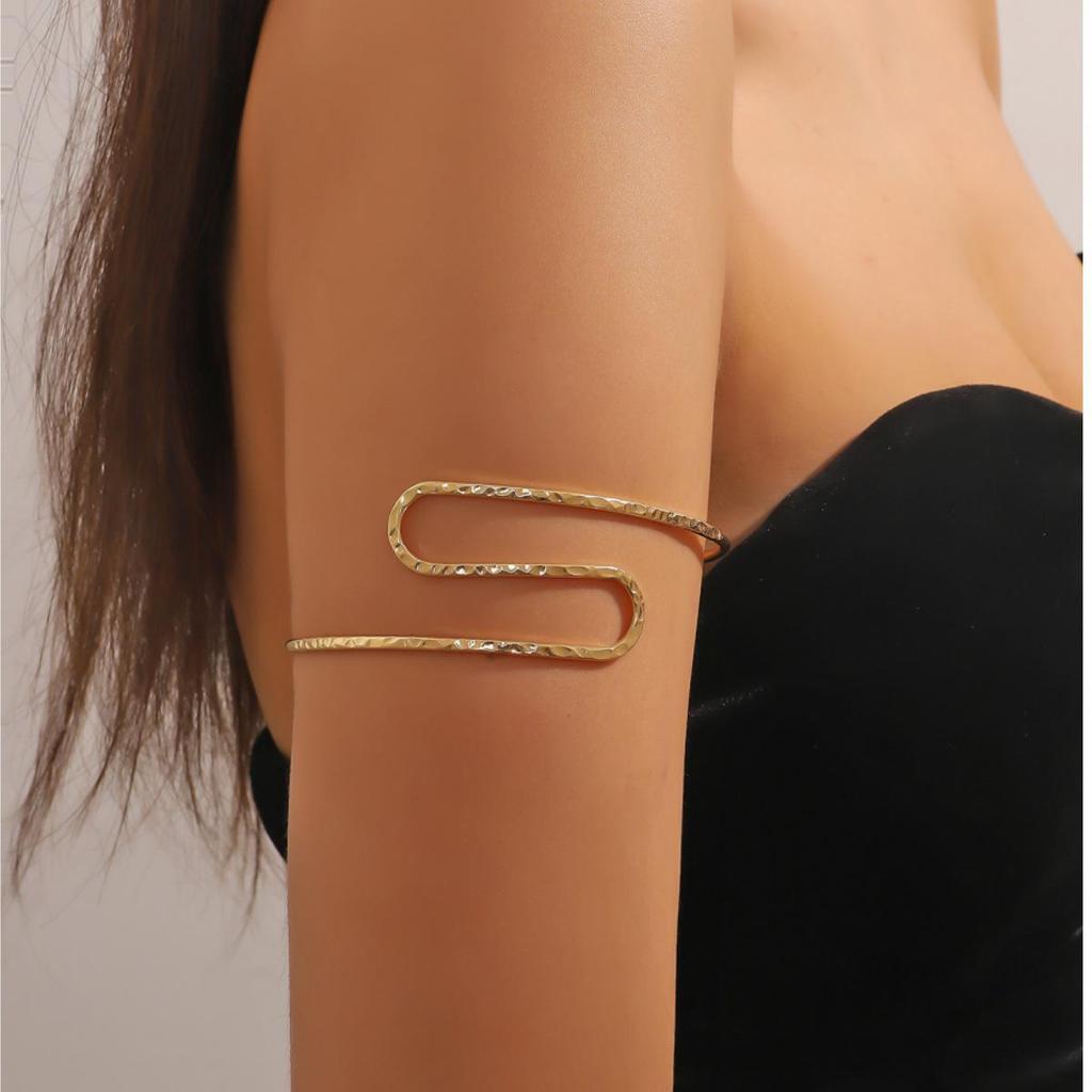 European-American Style Open Armlet: Trendy, Unique, and Elegant Cold-Style Bracelet.