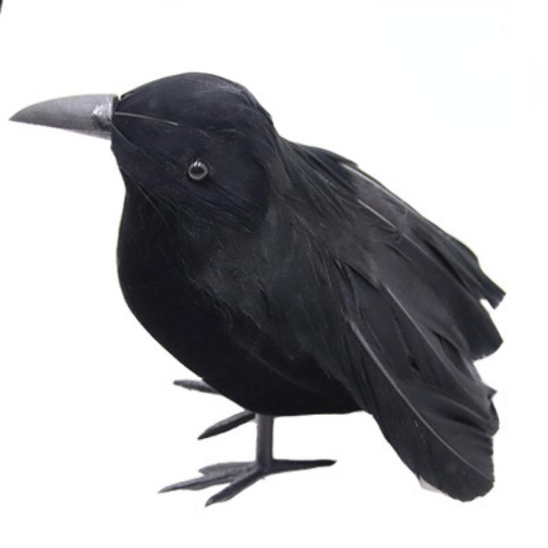 Realistic Artificial Crows Party Ornament Halloween Decorations 2023 Halloween Party Props Horror Crow Decoration 6pcs