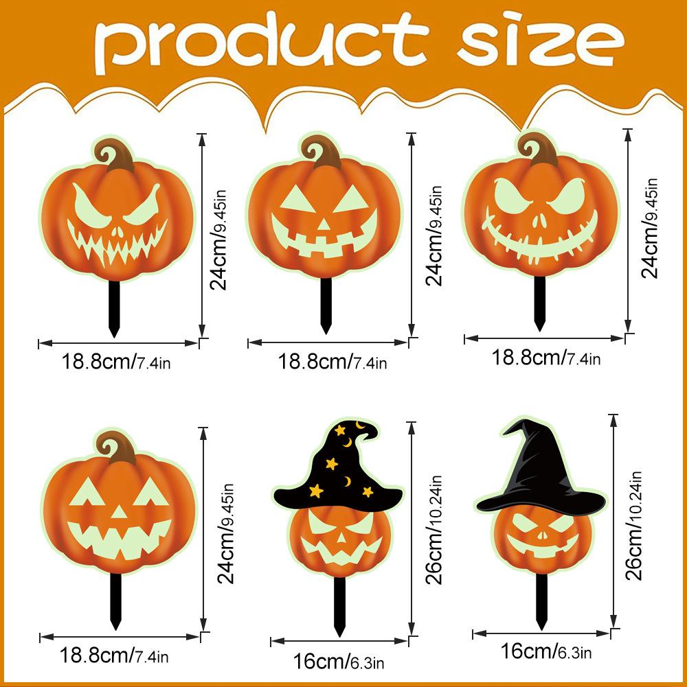 Outdoor Decorations - Glow in The Dark Skeleton Silhouette Lawn Signs for Halloween Lawn Garden Front Yard Decorations Outside