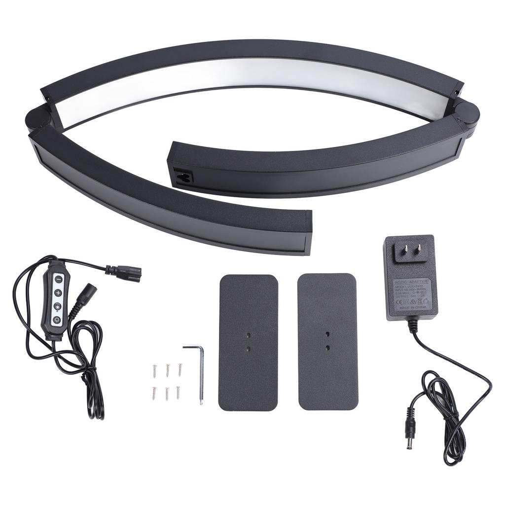 28in Foldable Half Moon Light 3000K‑6000K 2000LM LED Nail Beauty Lamp Tattoo Light for Beauty