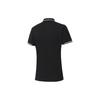 Li-Ning Solid Color Moisture Wicking Quick Dry Breathable Polo Shirt Women Tops Black APLU206-2
