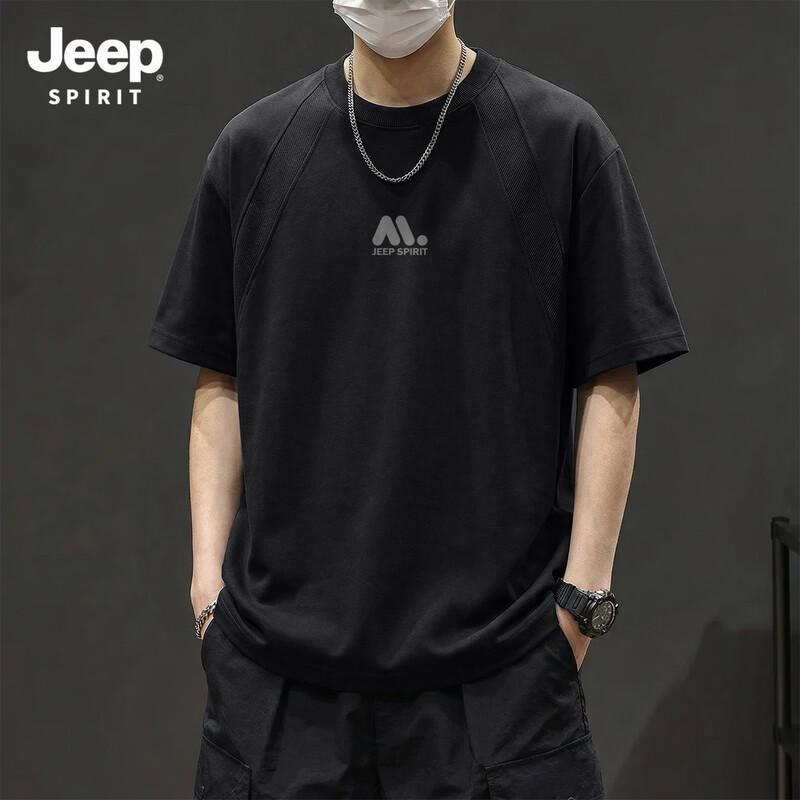 JEEP SPIRIT Men s High Street Loose Fit Spliced T-Shirt XL