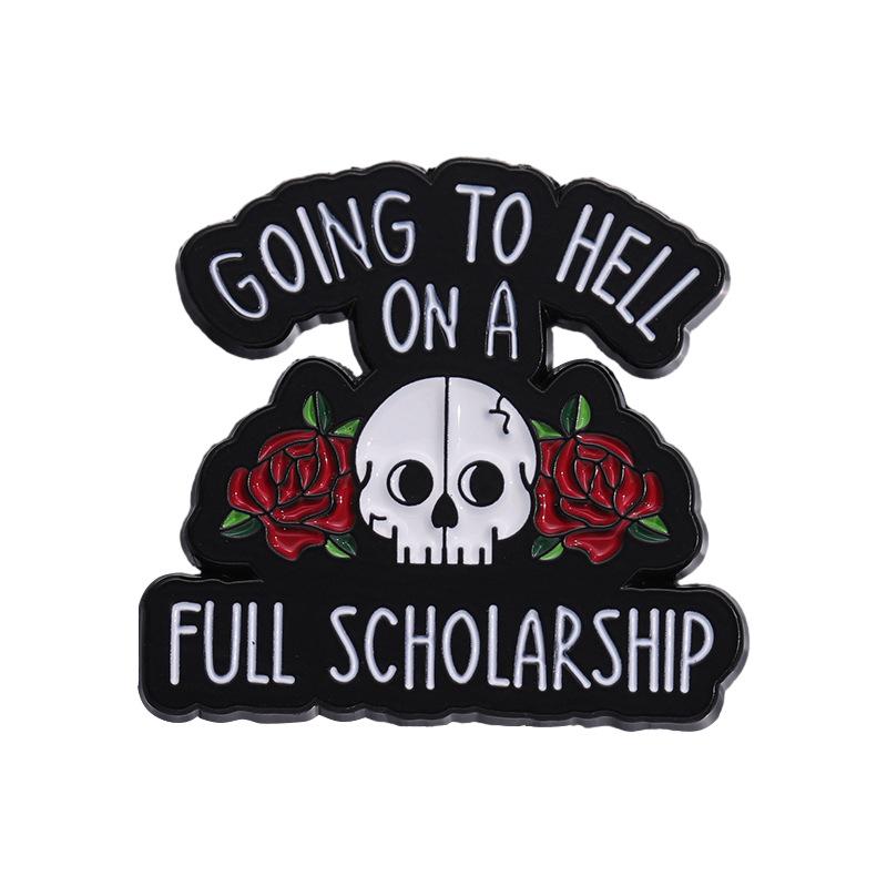 

Яркая брошь в виде черепа и розы, изготовленная из сплава, идеально подходит для украшения на Хэллоуин и в качестве аксессуара.