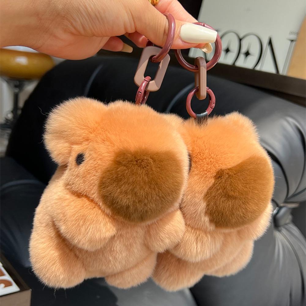 

Hanging Capybara Plush Pendant Otter Rabbit Fur Capybara Plushie Doll Kids Gift
