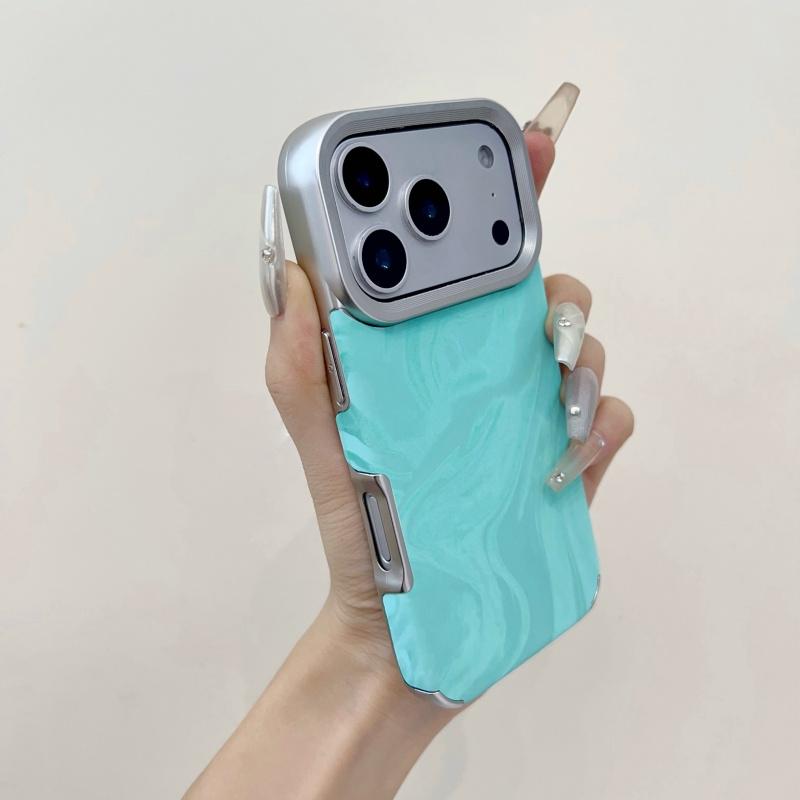 Luxury Electroplated Water Ripple Case for iPhone 17 Air 16 15 14 13 12 11 Pro Max Plus Shockproof Candy Soft Aurora Armor Coque