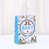 StoBag 2026 NEW Cowboy Party Paper Bag Gift Wrapping Bag for Sweets Blue Western Theme Paper Bags for Candy Baby Shower Birthday