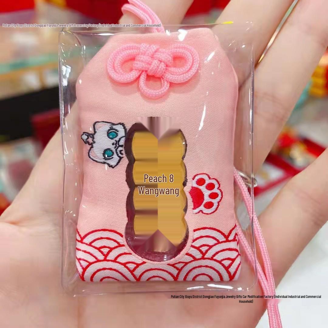Zhou Japanese Lucky Cat Gold Pendant - CoCo Series Gold Leaf