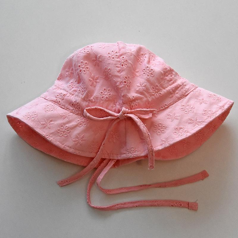 

Милая цветочная шляпа-ведро для девочки, дышащая, с большими полями, хлопковая детская шляпа от солнца, для путешествий на открытом воздухе, повседневная кепка для рыбалки для малышей розовый