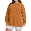Plus Size Sweatshirt For  Women Oversized Crewneck Long Sleeve Pullover Tops