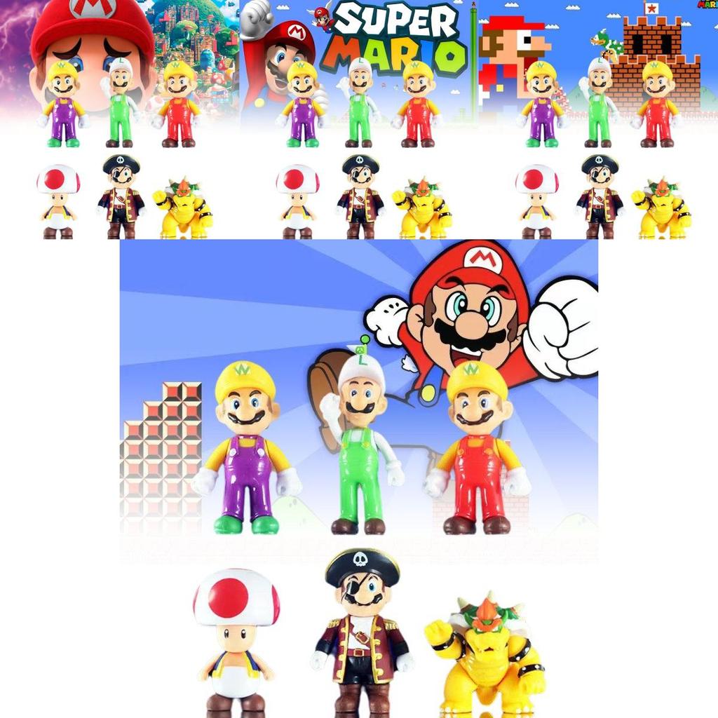 Super Mario 7th Edition Mario Office Figurine Pvc Cartoon Anime Collectible Model