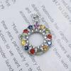 Sace Gems Anhänger aus 925er-Sterlingsilber und buntem Saphir für Damen, Verlobung, Cocktailparty, edler Schmuck