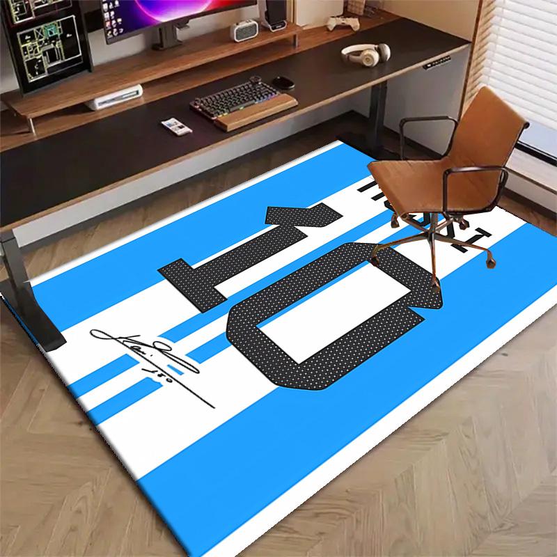 1 Stück Fußballstar Design Bedruckter Teppich für Schlafzimmer Wohnzimmer Heimdeko Teppiche Matte Rutschfeste Matte Teppich für das Bett