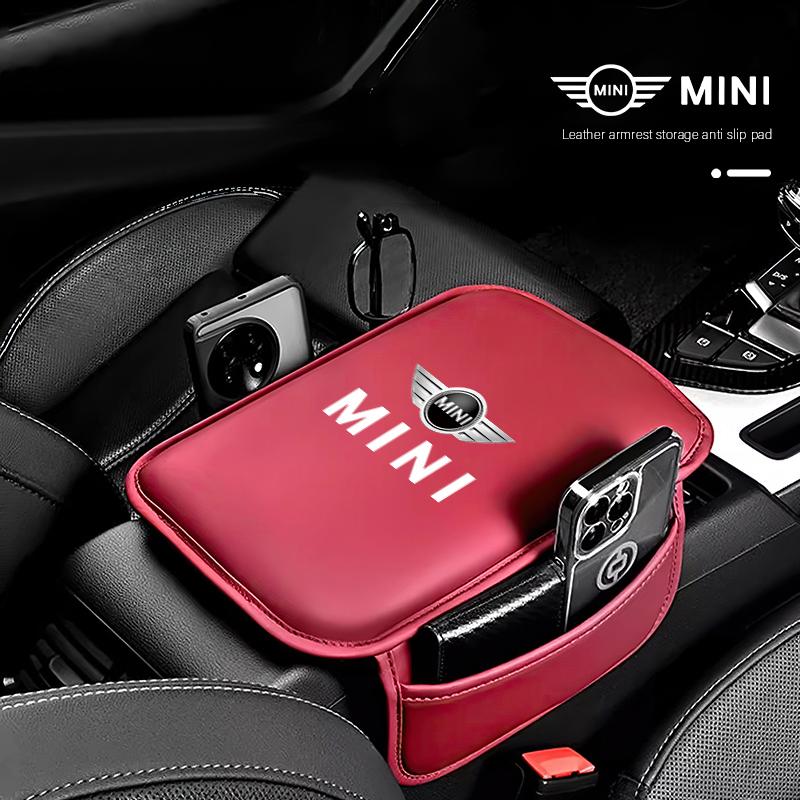 ECB5 Car Arm Rest Cushion Storage Pad Armrest Box Protective Cover For MINI Cooper R56 F56 R50 JCW Cabrio Aceman Countryman Clubman