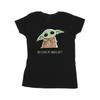 STAR WARS Womens/Ladies The Mandalorian Grogu Snacks Meme Cotton T-Shirt