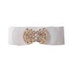 Fashionable and Minimalist Women’s Waist Belt  Everyday Casual Rhinestone Stretch Waist Belt Women’s Wide Leather Belts