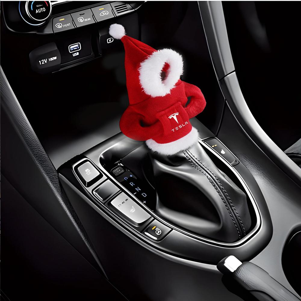 CGYJL1 Car Gearbox New Year Xmas Hoodie Handle Shift Speed Lever Cover For Tesla Model 3 S Model X Cybertruck Model Y Roadster SpaceX