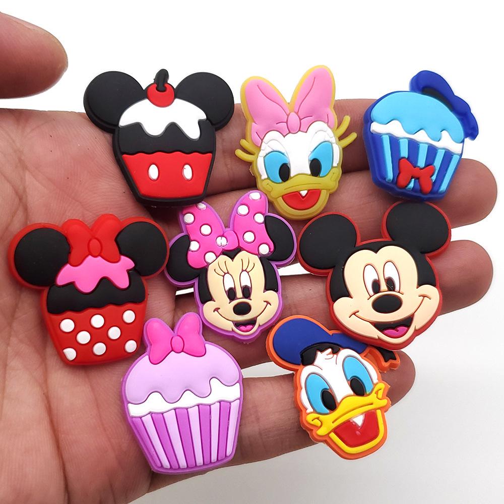 Mickey Mouse & Donald Duck Shoe Charms, PVC Hole Decorations for Beach Shoes