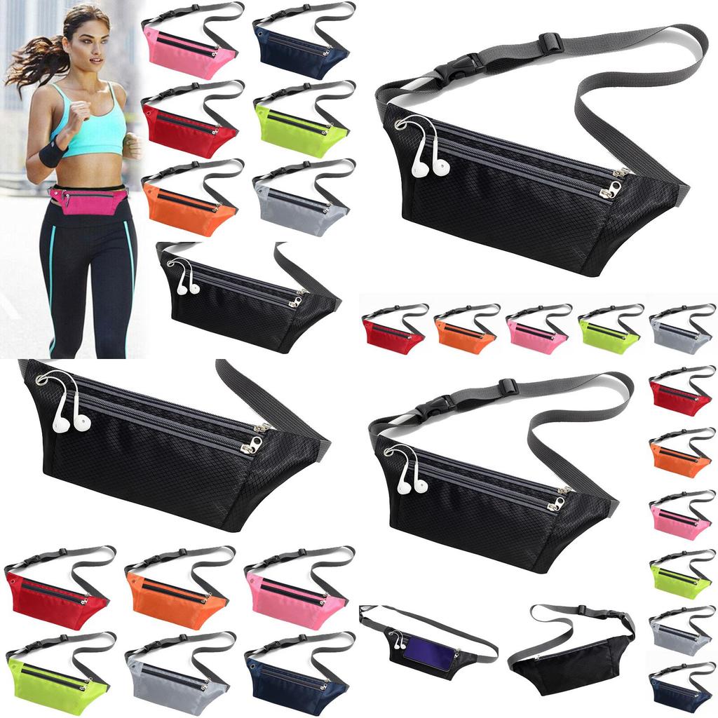 Waterproof Running Belt Fanny Pack With Adjustable Strap And Earphone Hole For Outdoor Activities