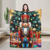 Christmas Nutcracker Blankets  Warm Soft Fluffy Plush Throw Blanket For Students Living Room Flannel Bedspread Bed Cover
