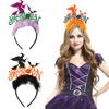 Carnivals Party Woman Hairband Plush Decor Sequins Witch Shape Headbands Animes Character Hair Hoop for Adult Teens