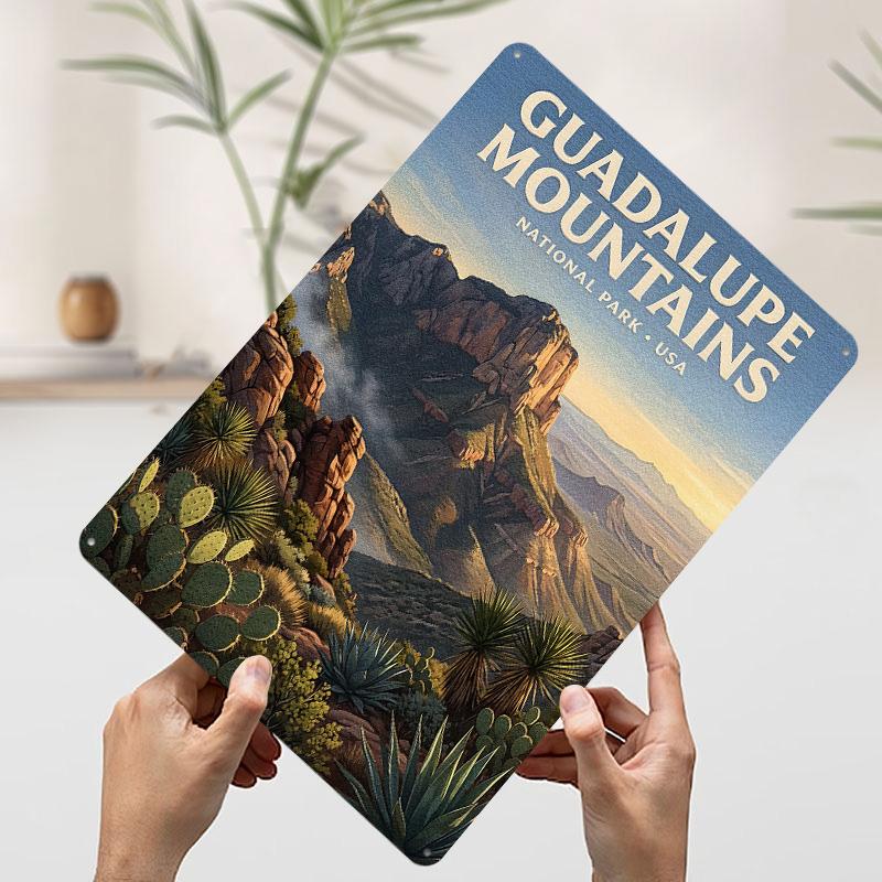 Guadalupe Mountains National Park Tinplate Poster Custom Wall Art Vintage Metal Signs Retro Tin Plaque for Room Decoration Decor