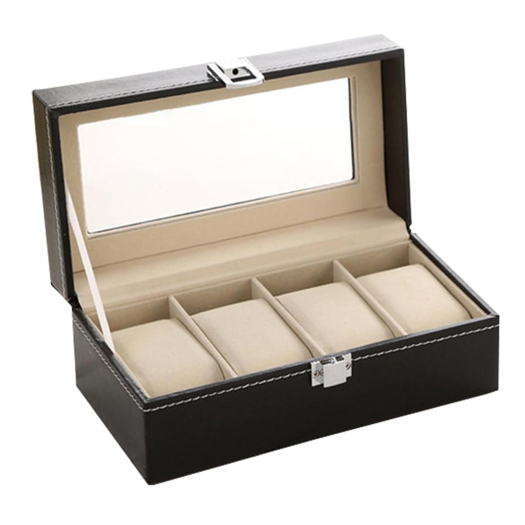 Iriwa Watch Storage Case, Collection Case, Watch Display Box, PU Leather, 2-Watch, 3-Watch, 4-Watch, 6-Watch Capacity, Portable, Single Watch