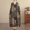 DIMANAF New 2026 Women Long Dress Plus Size Spring Summer Loose Basic Vintage Oversize Long Sleeve Maxi Floral