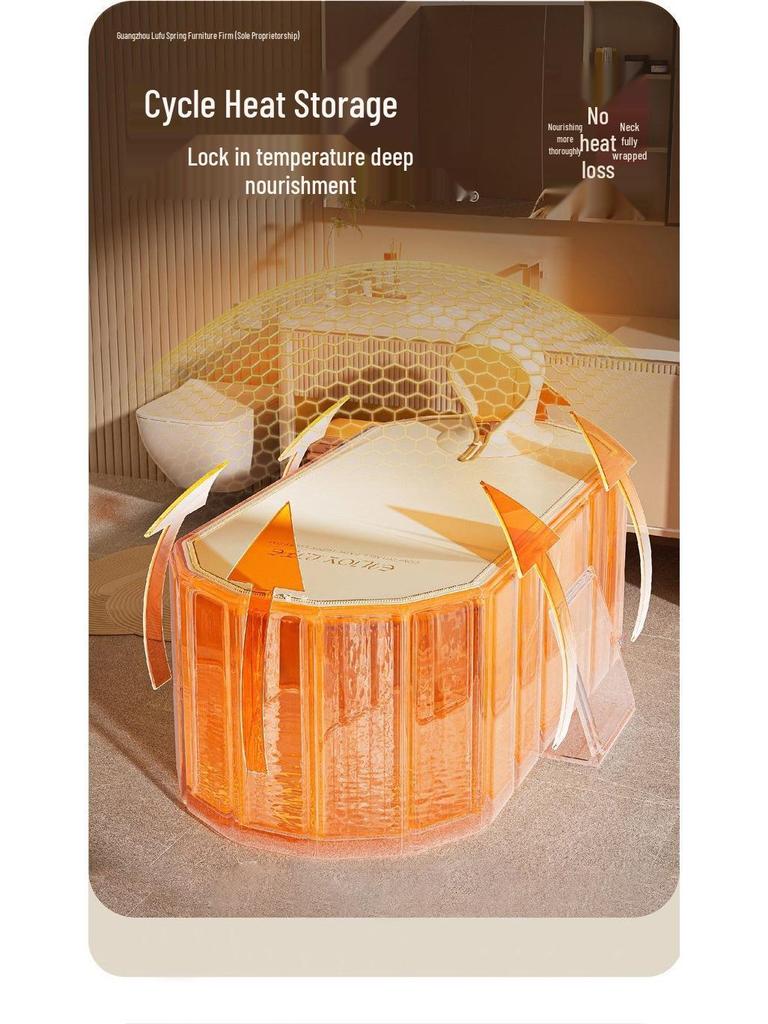 Foldable Full Body Soak Tub for Adults – Double Person Bath & Shower Bathtub