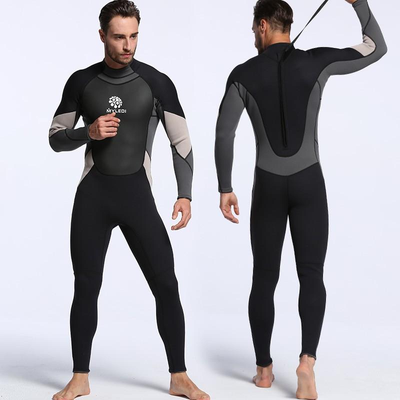 3mm Neoprene Fullsuit Wetsuit Diving Surfing Snorkeling Men Women Warm Water Sports Gear